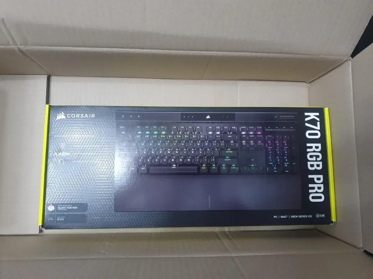 커세어 k70 rgb pro 저소음적축 풀배열 단순개봉